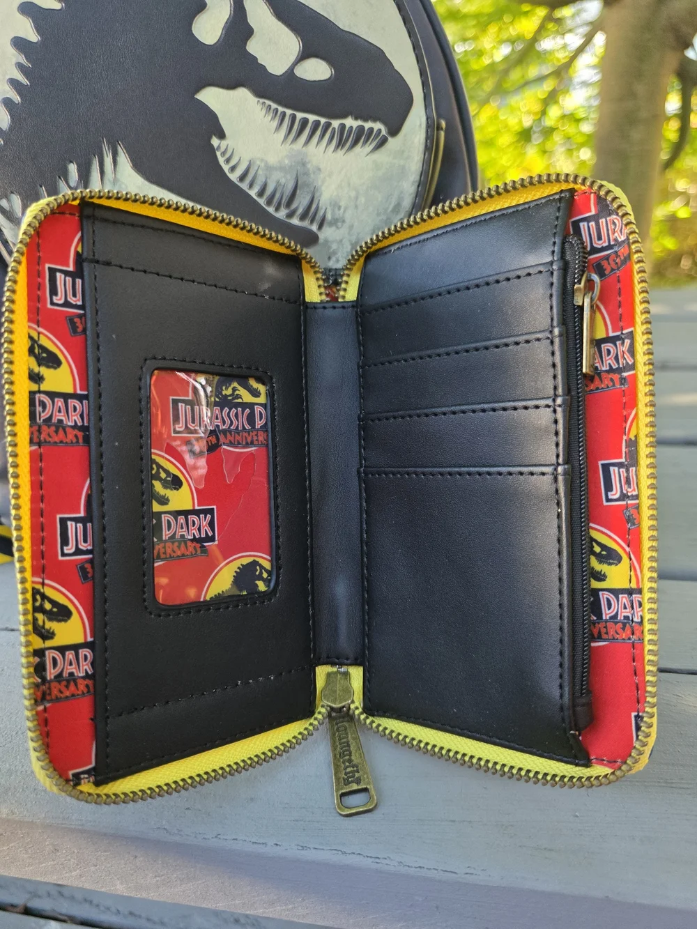 Loungefly Jurassic Park Glow In The Dark Backpack And Zip Wallet